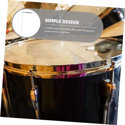 BESTonZON Abrazadera para Cowbell de Batería, Soporte de Extensión Resistente para Montaje Seguro en Tambores de caja, Instalación Fácil, Diseño Versátil para Instrumentos de Percusión miniatura 3