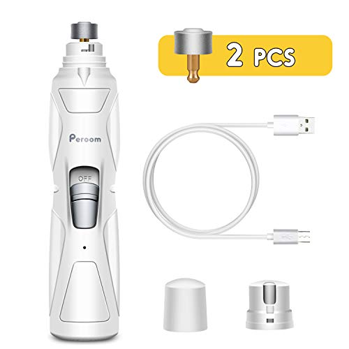 Dog Nail Grinder, 2-Speed Electric Dog Nail Clippers Trimmer Grinder, Portable Rechargeable Low