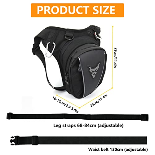 MIGHTYDUTY Leg Bag for Men Women - Multifunctional Thigh Waist Fanny Pack for Cycling Riding Travel Outdoors Motorbike - Grey - Image 2