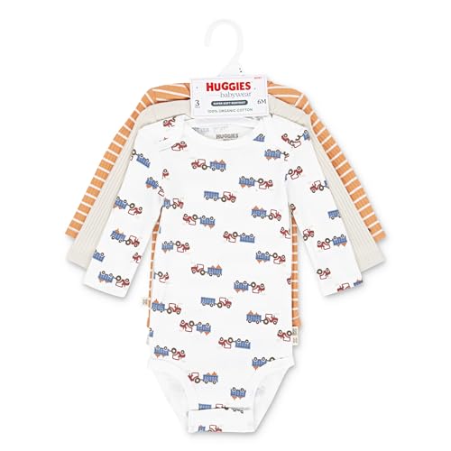 HUGGIES 3-Pack Long Sleeve Bodysuit - image 2
