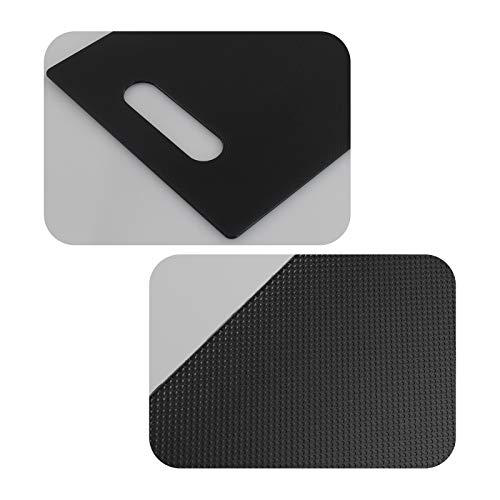 Begale - Tabla de cortar pequeña de 6 piezas, multiusos, negra | 11,8" x 7,8", con agujero para colgar, ideal para cocinas pequeñas, apartamentos, RV y camping miniatura 3