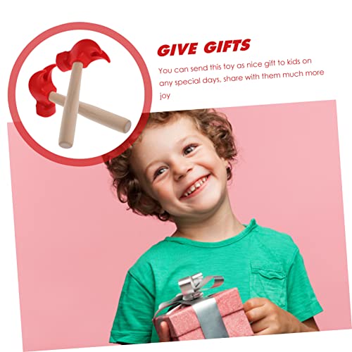 TOYANDONA 6 Peças Martelo De Brinquedo Para Crianças Brinquedos De Madeira Martelo De Garra Vermelho
