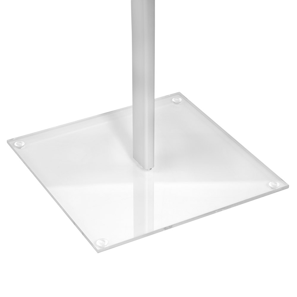 Ständer 900mm mit Fuß aus Acrylglas passend für viele Zeigis® Losboxen | Für die erhöhte Präsentation von vielen Zeigis Losboxen in 15 und 20cm, einfach Befestigung mit 2 Schrauben