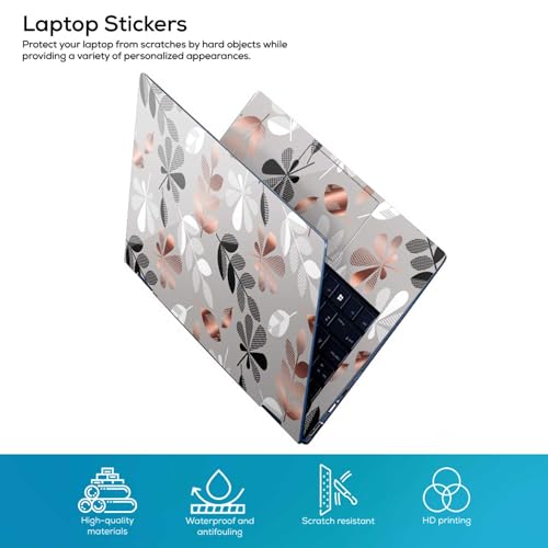 Image of Galaxsia Floral D29 Full Body Vinyl Laptop Skin /Sticker /Cover Upto 15.6 Inches Laptops Laminated-Removable-HD Quality Compatible for Hp-Dell-Sony-Lenovo-Asus etc.(15x10 Inches)