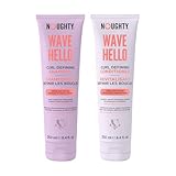 Noughty 97% Natural Wave Hello Shampoo and Conditioner Duo Curl Defining Sulphate Free Vegan Hair Care Set Vitamin Rich Formula for Curly & Wavy Hair, 250ml