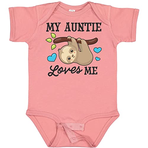 Image of inktastic My Auntie Loves Me with Sloth and Hearts Baby Bodysuit