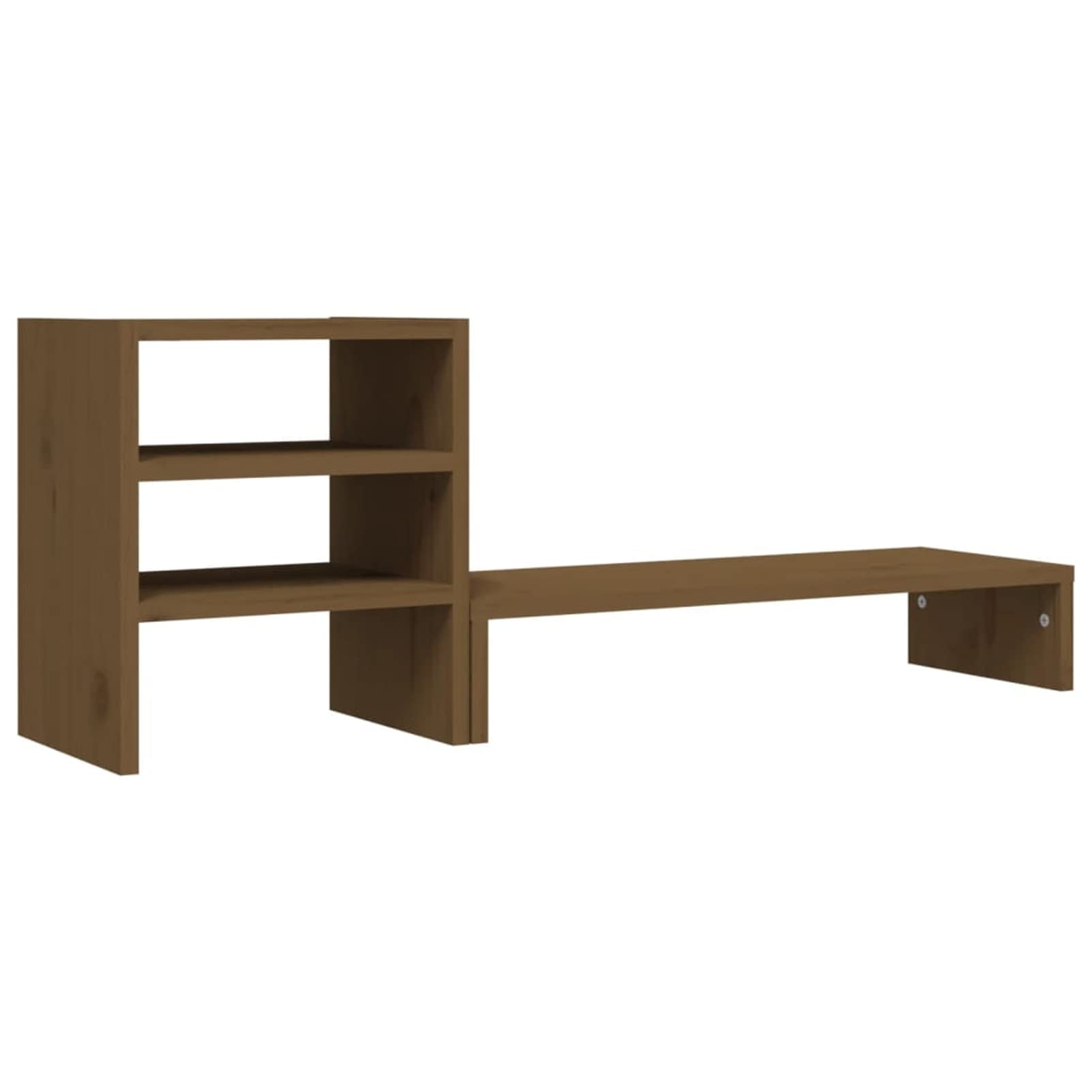 Homgoday Soporte para Monitor Madera Maciza Pino marrón Miel 81x20x30 cm Bases y elevadores para Ordenadores Electrónica