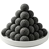 Baluue 20Pcs Natural Lava Rock Diffuser Stones, Mini Volcanic Rock Passive Essential Oil Diffuser for Desk, Zen Decor Aromatherapy Stones for Car, Office & Small Spaces (16mm/0.62")