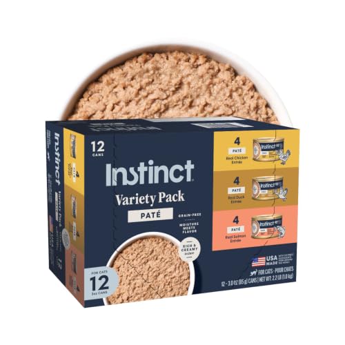 Instinct Original Grain Free Recipe Variety Pack Natural Wet Canned Cat Food by Natures Variety 3 Ounce (Pack of 12)