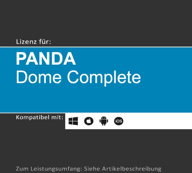 Lizenz für PANDA Dome COMPLETE | 2026 | 1 - 10 Gerät(e) | 1-3 Jahr(e) | originale Vollversion | Win/Mac/Android/iOS | Lizenzcode per Post (FFP) von softwareGO (3 Geräte, 2 Jahre)