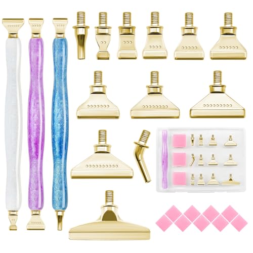Evita puntas flojas con este kit de pintura de diamantes con accesorios roscados de metal