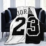 Flannel Abstract Throw Blanket Fuzzy Microfiber Blanket for Couch Bed Sofa Basketball Fans 23 Jordan-Style 19