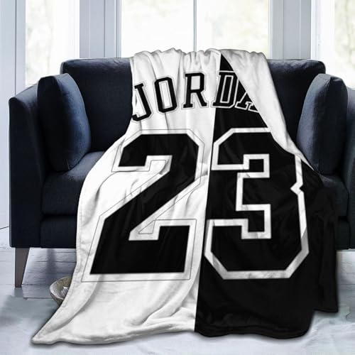 Flannel Abstract Throw Blanket Fuzzy Microfiber Blanket for Couch Bed Sofa Basketball Fans 23 Jordan-Style 19