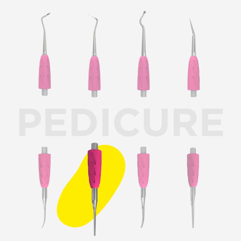 STALEKS PRO by Natury Nails Pusher Curette Interchangeable Part Stainless Steel and Silicone Sterilisable Pedicure GUMMY Combo (UNIQ 36) - Image 2