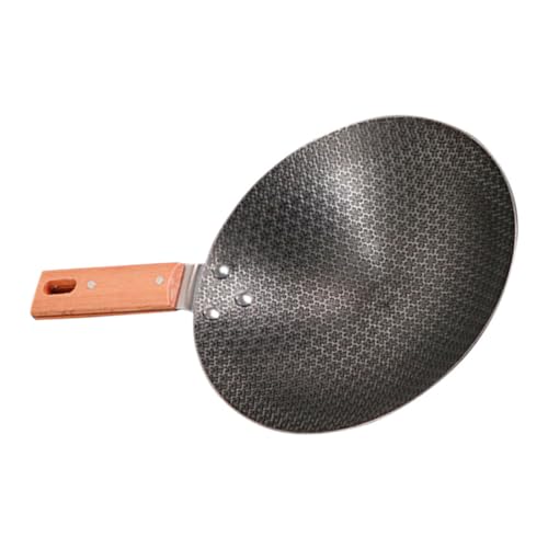 Abaodam Durable Iron Wok with Handle Non Stick Frying Pan for BBQ Stir Fry and Healthy Cooking Kitchen Gadget for Home Chefs and Outdoor Use