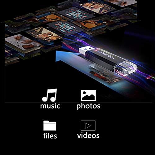 Image of KEXIN 256GB USB C Memory Stick 3.0 Type C Flash Drive USB Stick USB C USB Memory Stick Pen Drive Thumb Drive for Type C Smartphone OTG (Huawei, Honor, Xiaomi, OPPO), PC, Tablet, TV, Car Black