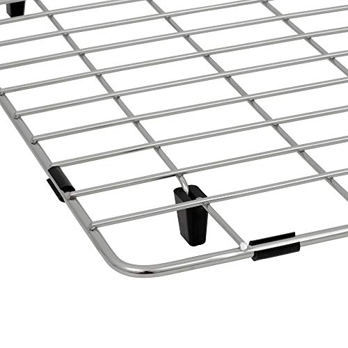Lqs Kitchen Sink Bottom Grid And Sink Protector Grid Stainless Steel, Protective Sink Grid 26 11/16" X 14 3/4" With Rear Drain Hole For Single Handmade Sink Bowl #TOP1