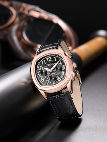 Image of French Connection Megachron | Black Dial | Black Leather Strap | Watch for Men - FCD5RBL