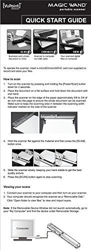 VuPoint Solutions ST415 Handheld Magic Wand Portable Scanner Kit for Document and Image - OCR Software, JPG/PDF, 900DPI, Color/Mono