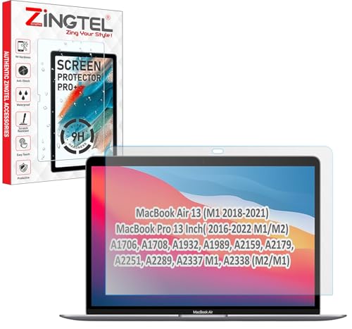Image of Screen Protector Compatible With MacBook Air 13 (M1 2018-2021) / MacBook Pro 13 Inch (2016-2022 M1 /M2) Flexible Fiber 9H Hardness Screen Protector Not a Tempered Glass