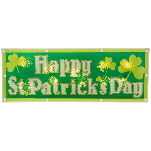Lighted Holographic Happy St. Patrick's Day Window Decoration - 17