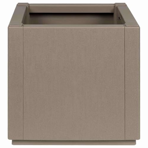 Jardinière extérieure facile à assembler et résistante aux UV marron clair - 5