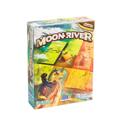 Blue Orange Moon River - Juego de mesa y reflexión (juego de mesa y reflexión) - Juego de azulejos - a partir de 8 años (CSGKINGDOMMOON)