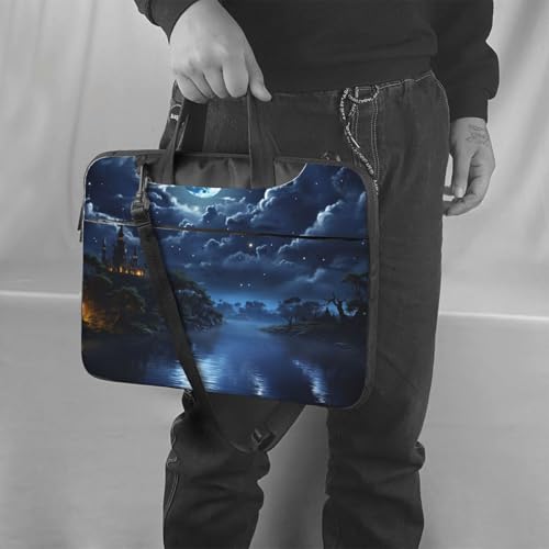 Bolso Maletín para Laptop Moonlit Night Unisex 13 pulgadas miniatura 6
