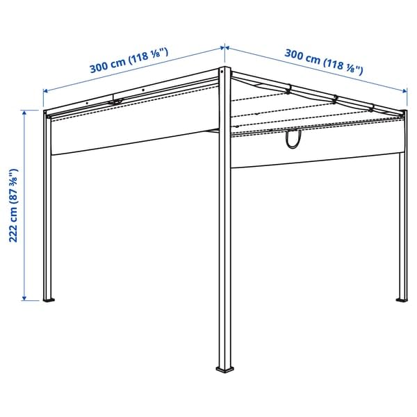 Image of ProTuning HAMMARON Pergola, grey-beige /dark grey-beige, 300x300 cm