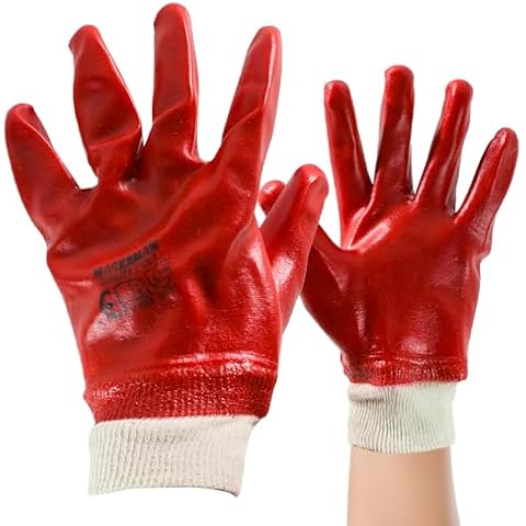 Pack of 4 Red PVC Coated Gloves Cover
