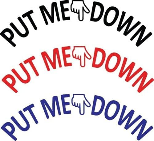 Put ME Down Bathroom Toilet Seat Hand Vinyl Decal Sticker Sign Reminder for Him 8 х 3 in. (Red)