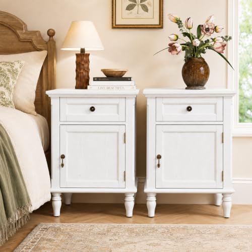 ARTPOWER Nightstands Set of 2 White
