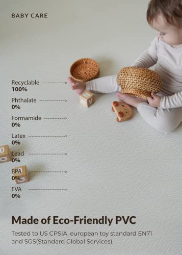 Baby Care Play Mat (Medium, Hygge - Aztec & Arbor) 73" X 49" Original One-Piece Reversible Rollable Waterproof Play Mat For Infants, Babies, Toddler, And Kids #TOP2