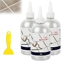 Waterproof Tile Gap Repair Filler, 3 Colors Fast Drying Tile Grout Paint, 2 Pack Grout Paint for Bathroom Shower Kitchen Floor Tile, Tile Repair Kit, for Joints Line, Gaps (White, 450ml)