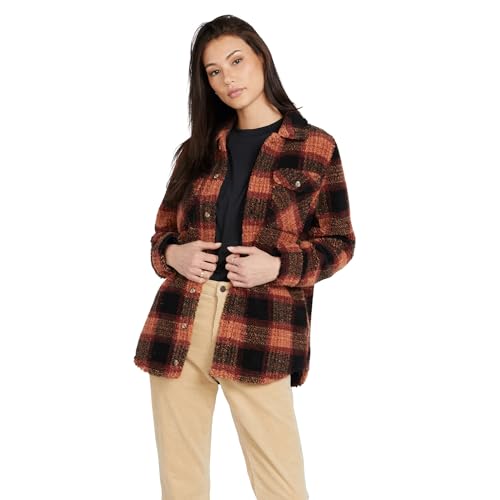 Veste Volcom Femme en Sherpa Silencieuse avec Boutons Élégants