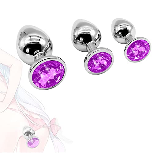 IKLC-Prodotti in Acciaio Inossidabile Squisiti E Lisci 3 Pezzi in 3 Dimensioni Purple Ṕlūg Ḁnàli Ḁnàlé Ḅūṱṱ Ṕlūg ḀnâlêŜêx Pîccólo Dilàtâtore Ânâls Dónna Ḁmǎl Ṕļūgs Plây Ṕlūg Ânâlṕlūg Tóy
