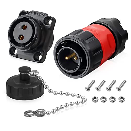 2 Pin Aviation Plastic Waterproof Electrical Connector for Industrial, Power, Indoor, and Outdoor Wire Connections