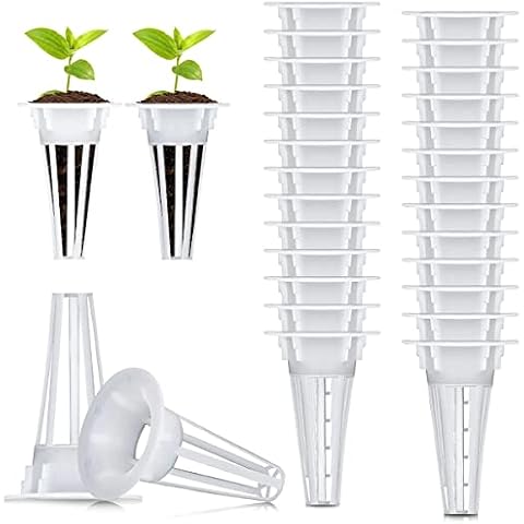 Tvoip 50Pcs Grow Baskets for Hydroponic Growing System, Seed Pod Basket Compatible with Grow Sponge Plant Growing Containers Plant Pod for Hydroponic Growing System (50 Pack Baskets) Cover