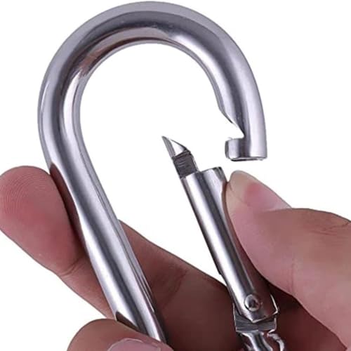 Kit 10 Mosquetões Profissional em aço galvanizado suporta 100 kg Aparelhos de Musculação Puxador Peg