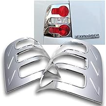 EPARTS Chrome ABS Rear Tail Brake Stop Light Cover Bezel Trim Cover Pair Compatible with 2006-2010 Ford Explorer