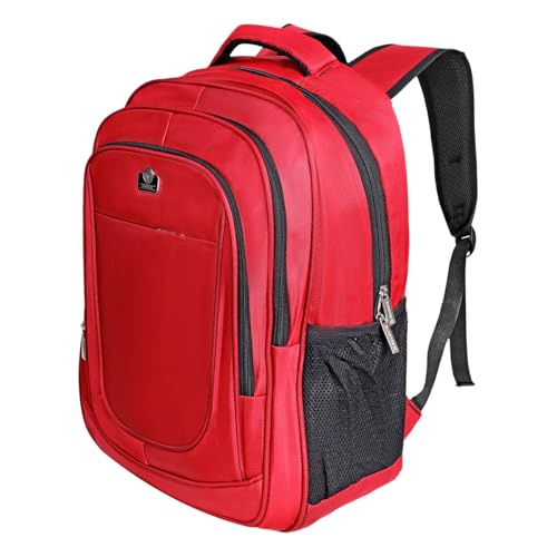 GMTA Mochila Grande Resistente Masculina Feminina Notebook Executiva Escolar Faculdade Passeio Trabalho Viagem (Vermelha)