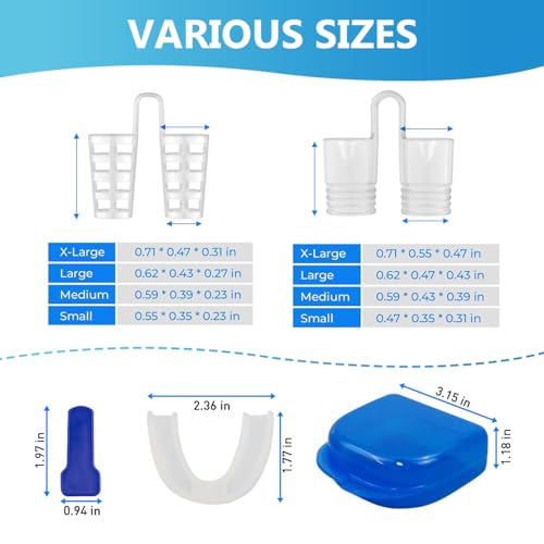 Anti Snoring Devices, Snore Stopper, Nasal Dilators for Breathing, Upgraded Snoring Snoring for Men and Women, Effective Snoring Solution for Comfortable and Quieter Sleep, Reusable
