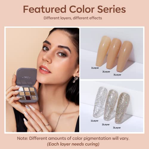 Modelones Nine Color Neutral Gel Polish Palette #TOP6