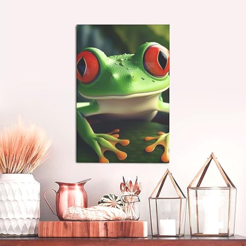 Impression HD sur toile grenouille - Tableau mural premium - 5