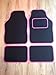 Price comparison product image NEW UNIVERSAL BLACK & PINK 4 PIECE FLOOR CAR MATS SET