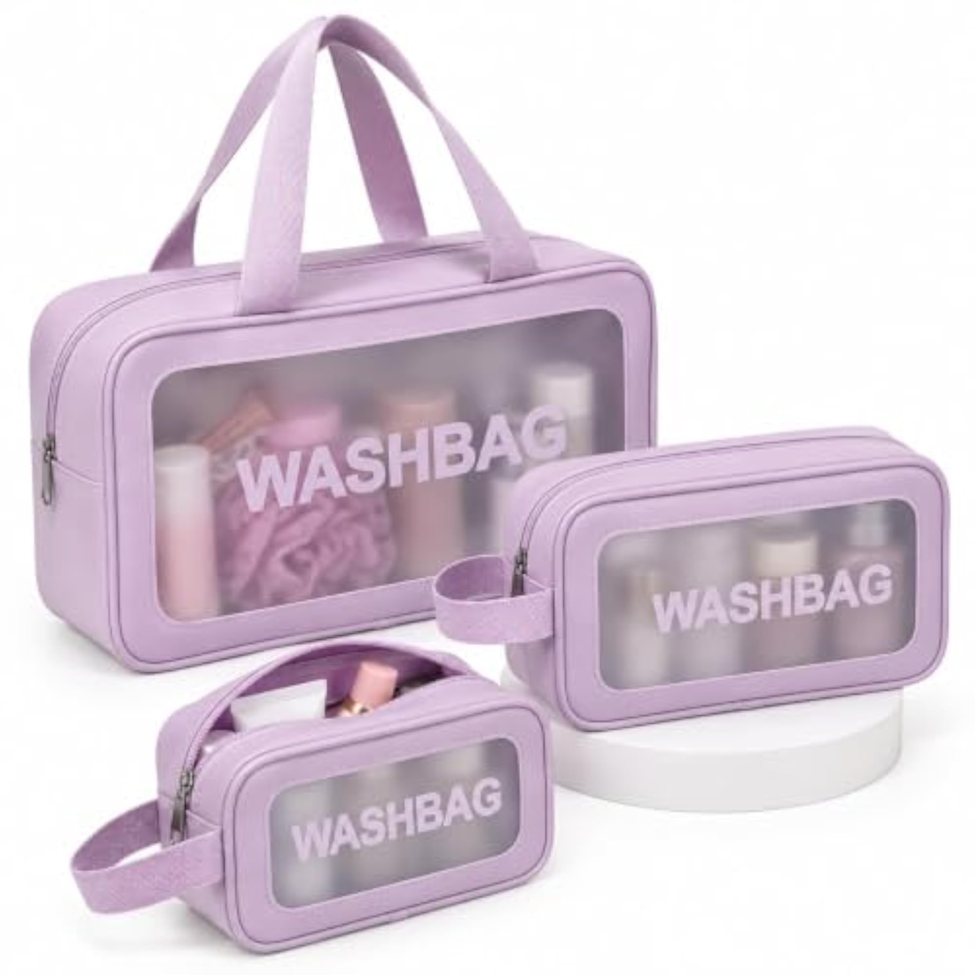 Cosmetic Pouch Bag, Large Waterproof Wash Bag with Handle