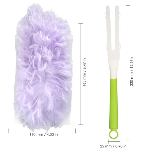 Image of 50 Count Feather Duster Refills for Swiffer Dusters Handle, 360 Degree Multi-Surface Duster Refill Kit with 1 Extra Handle, Disposable Dust Removal Brush Heads for Electronics Furniture, Car Interior