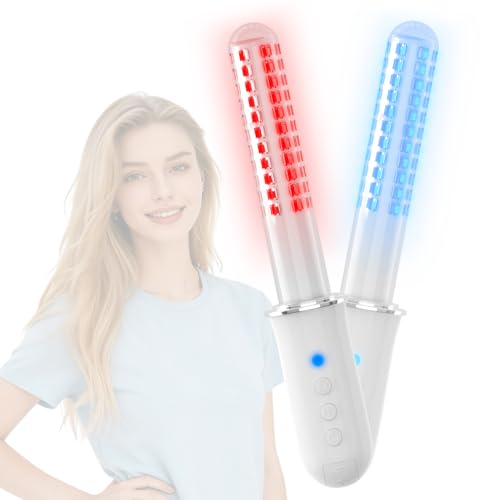 LED Personal Care Light Device with Red & Blue Light Portable Hygiene Care Wand for Women Home-Use Auto 35-Min Timer USB Rechargeable Wellness Tool for Daily Care