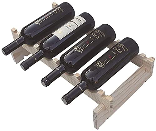 Soporte para botellas de vino de madera 4 botellas miniatura 1