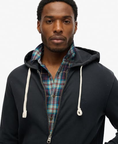 Superdry Para Hombre. M2014170A Sudadera Con Capucha Y Cremallera Essential Marino (M), Casual, AlgodóN - 3